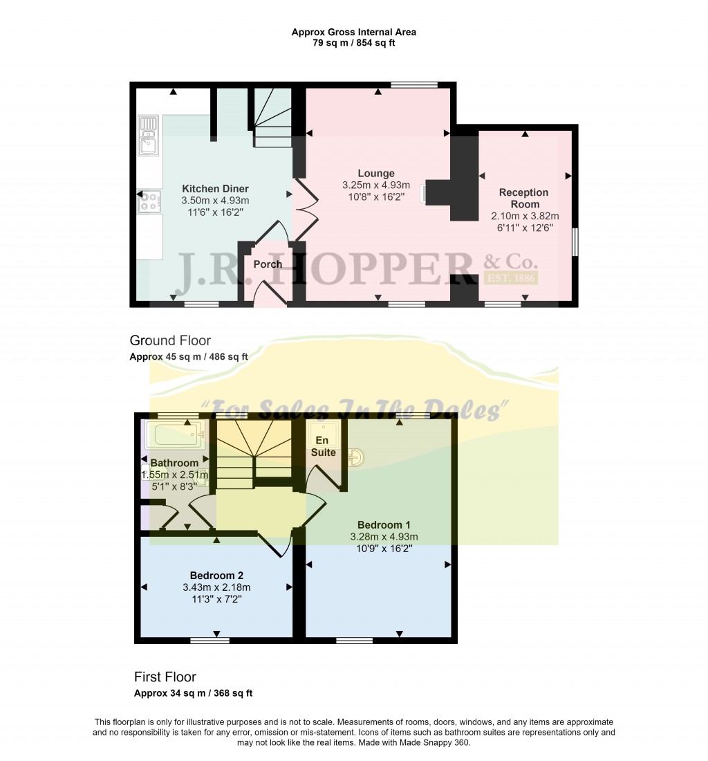 Floorplans For Gayle, Hawes, North Yorkshire