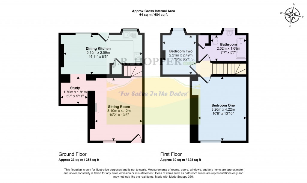 Floorplans For Gayle, Hawes, North Yorkshire