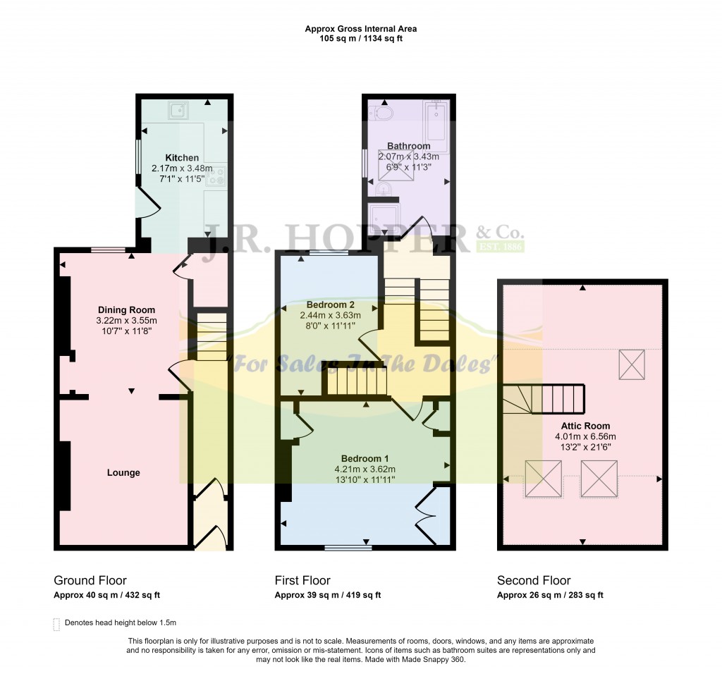 Floorplans For Bellerby, Leyburn, North Yorkshire