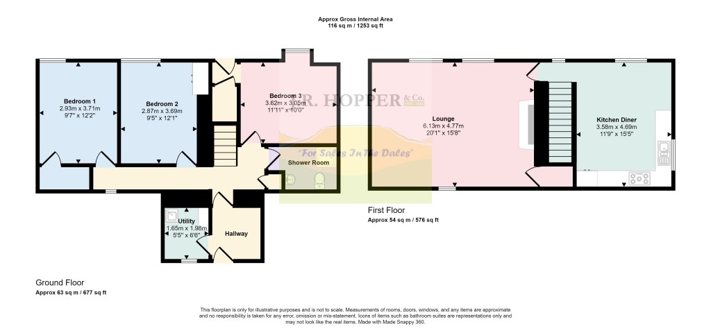 Floorplans For Litherskew, Hawes, North Yorkshire