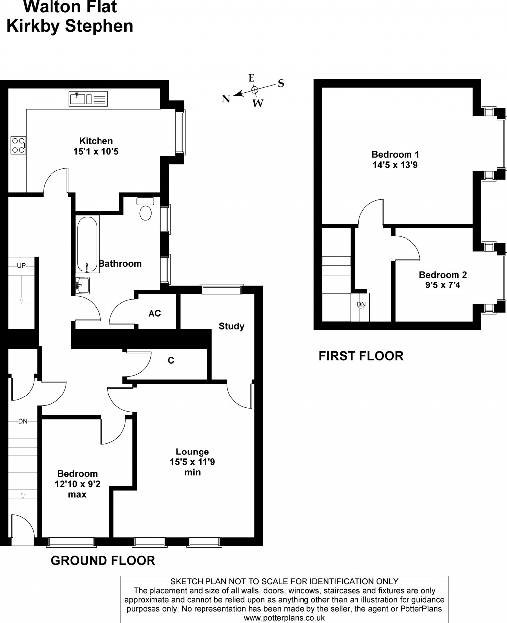 Floorplans For Market Square, Kirkby Stephen, Cumbria