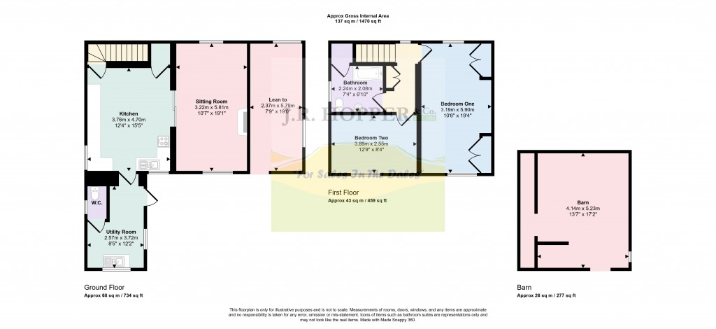 Floorplans For Gayle, Hawes, North Yorkshire