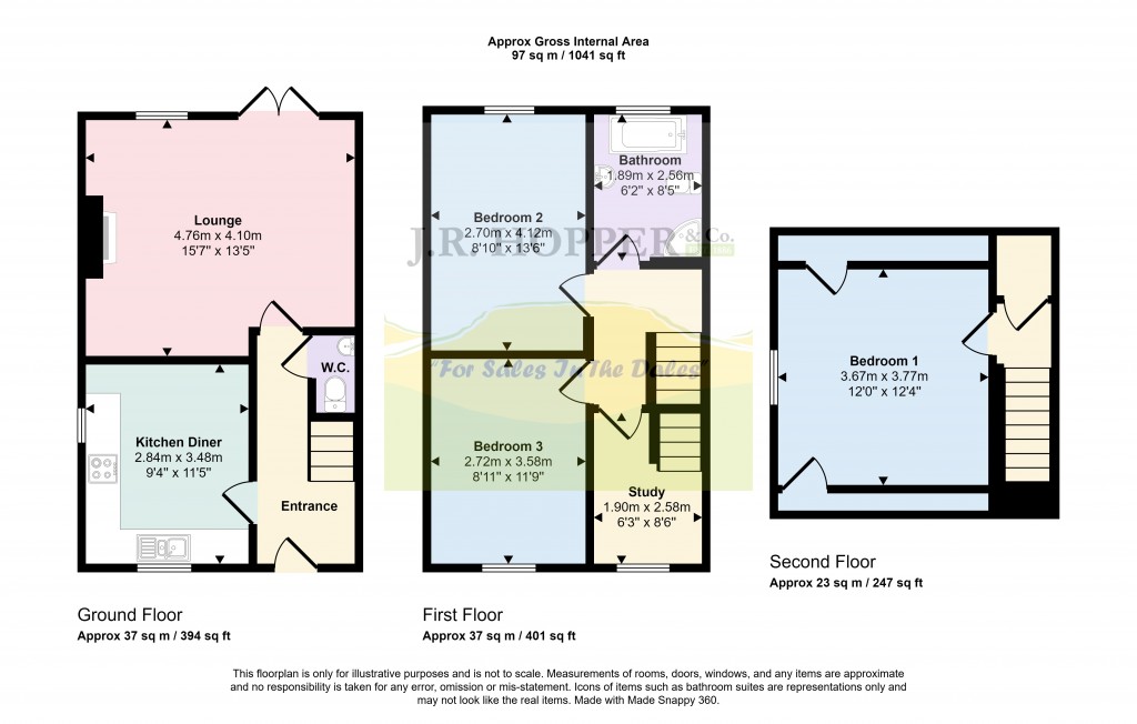 Floorplans For Finghall, Leyburn, North Yorkshire