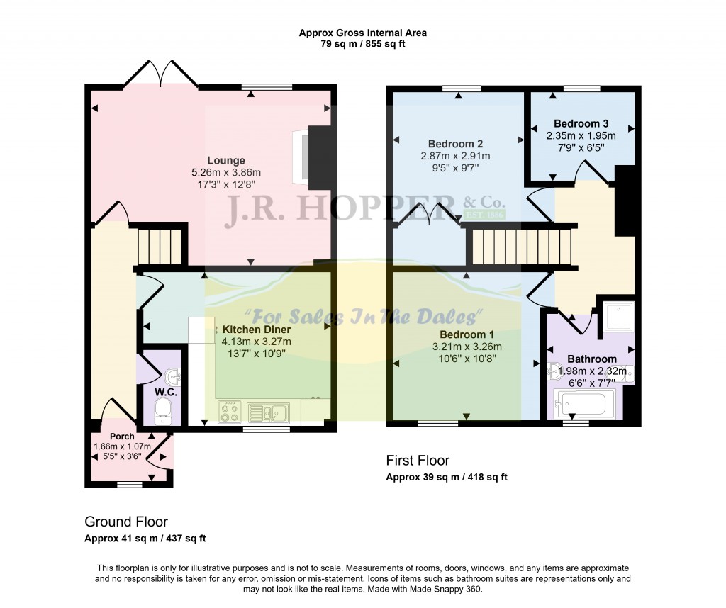 Floorplans For Middleham, Leyburn, North Yorkshire