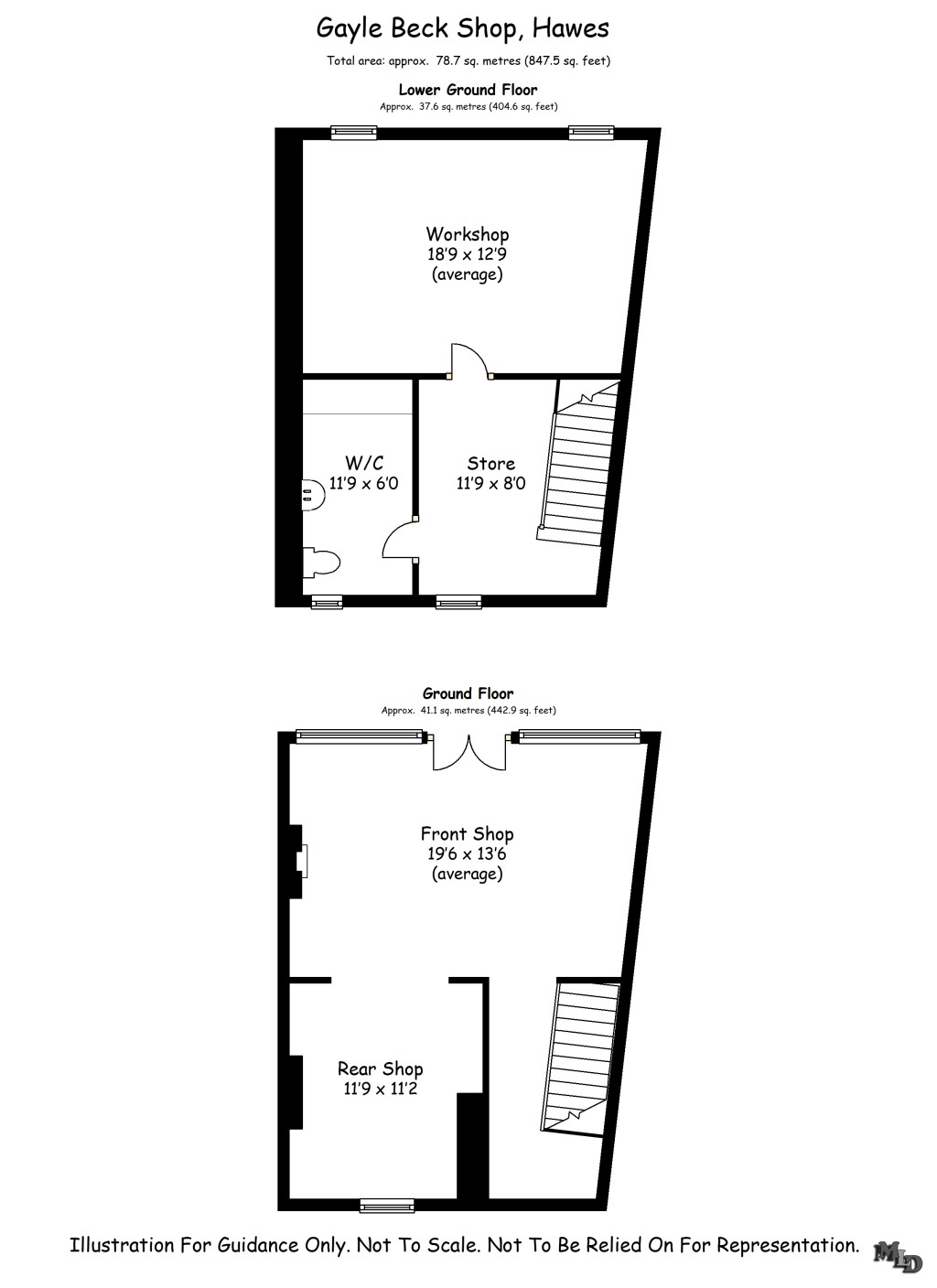 Floorplans For Main Street, Hawes, North Yorkshire