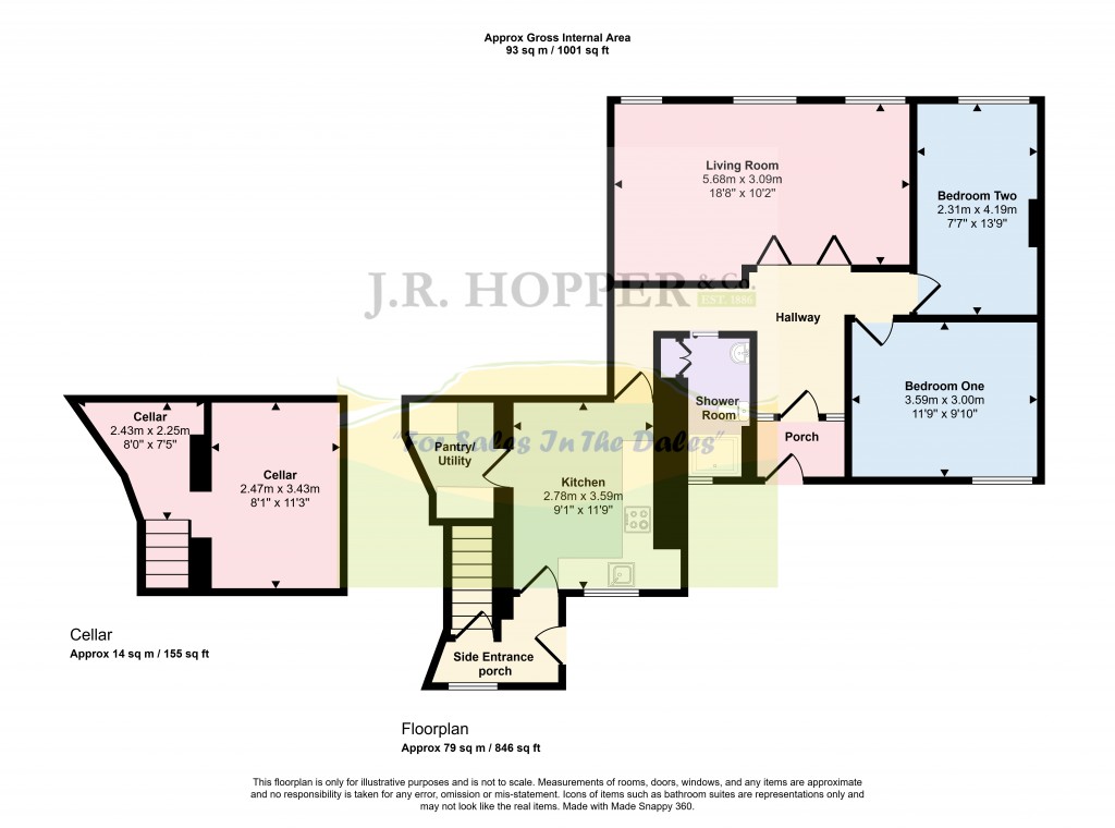 Floorplans For Mellbecks, Kirkby Stephen