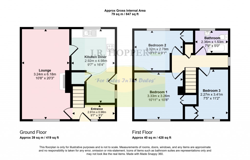 Floorplans For Thoralby, Leyburn, North Yorkshire